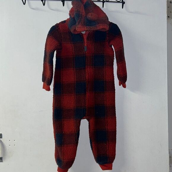 24m carters Hooded fleece bear one piece outfit - Picture 1 of 2